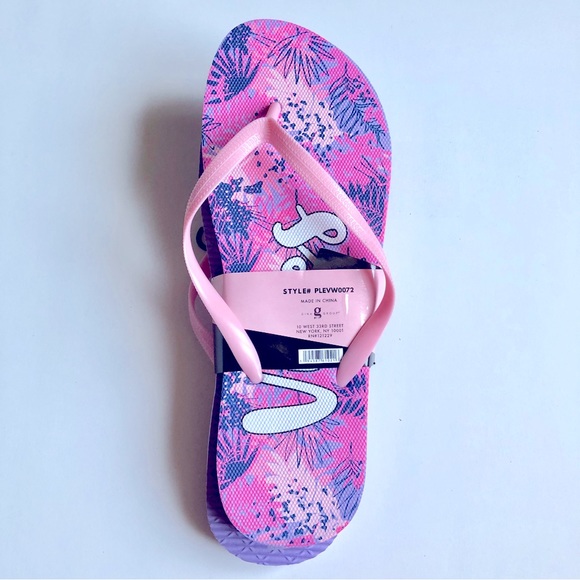 3/$15 BEACH VIBES Flip Flops Sandals Pink XL Size 11 Women’s NEW - Picture 2 of 15